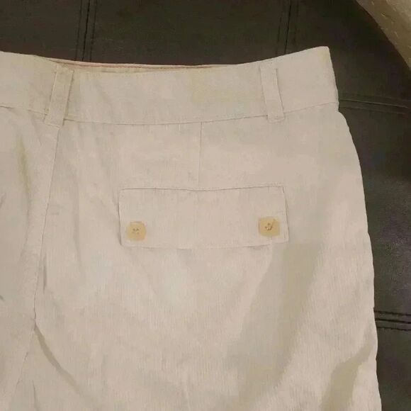 Dockers Women's Ivory 100% Cotton Chino Flat Front Shorts w Pockets - Picture 9 of 9